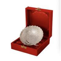 German Silver Multiutility Round Decorative Platter with Velvet Box