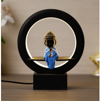 Laughing Buddha Monk Decorative Circular Night Lamp