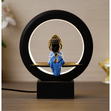 Laughing Buddha Monk Decorative Circular Night Lamp