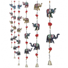 Multicolor Handcrafted Decorative Rajasthani Elephant Wall/Door Hanging Toran Set of 2