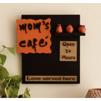 Wooden Mom's Cafe Wall Hanging