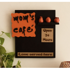 Wooden Mom's Cafe Wall Hanging