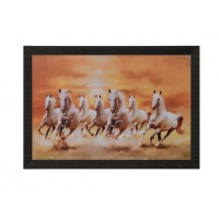 Running Lucky White Horses Satin Matt Texture UV Art Painting