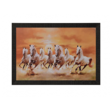 Running Lucky White Horses Satin Matt Texture UV Art Painting